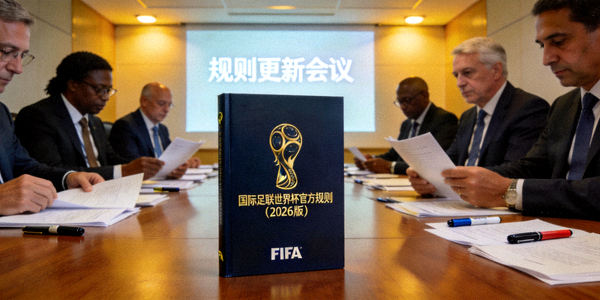 国际足联更新世界杯官方规则新闻图片 - 展示规则手册与会议场景